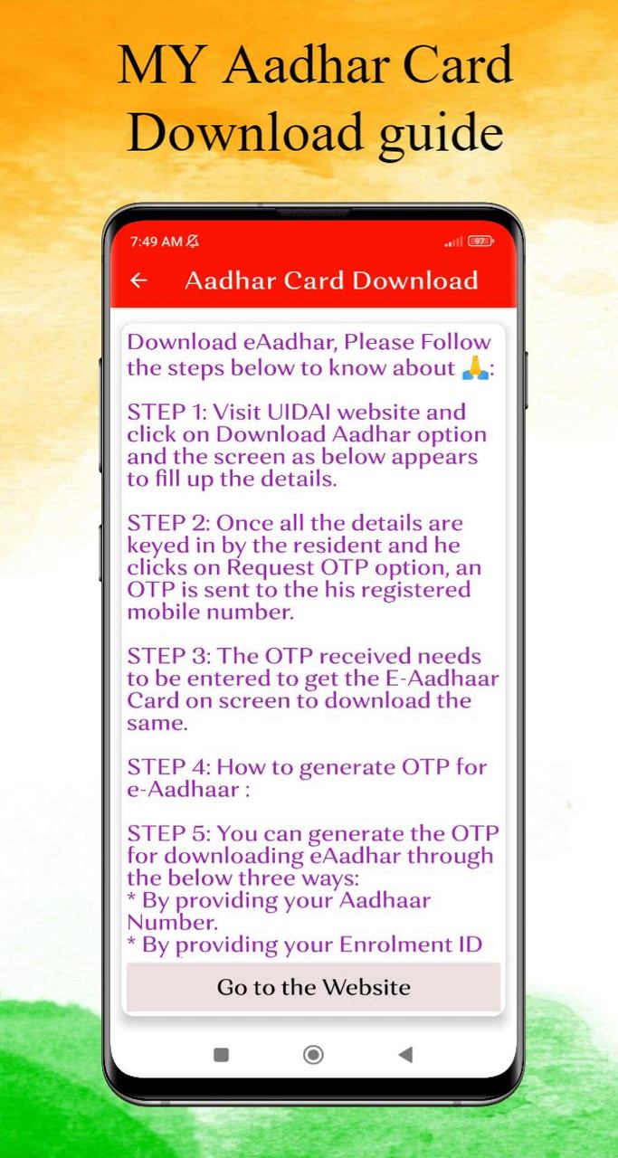 Aadhar Card Check Status Guide screenshot image 12_Popularmodapk.com