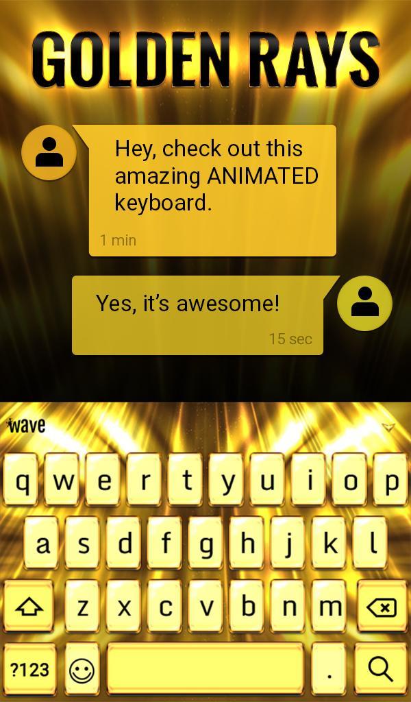 Golden Rays Animated Keyboard screenshot image 3_Popularmodapk.com