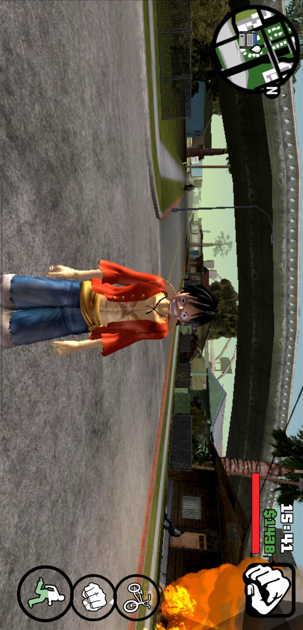 GTA Grand Theft Auto: San Andreas(One Piece Luffy Mod) screenshot image 27_Popularmodapk.com