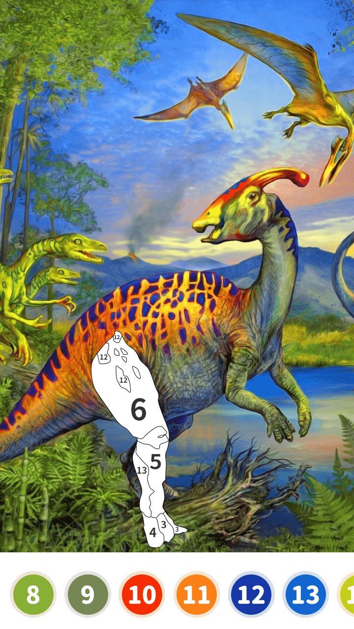 Dinosaur Color by Number Book screenshot image 5_Popularmodapk.com