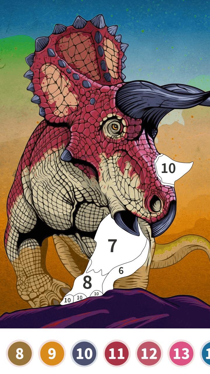 Dinosaur Color by Number Book screenshot image 2_Popularmodapk.com
