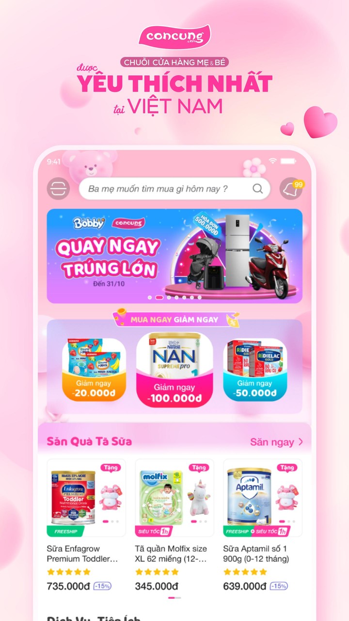 Con Cưng - Tã Sữa Khuyến Mãi screenshot image 6_Popularmodapk.com
