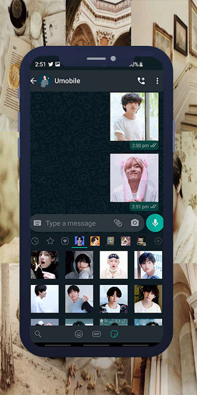V BTS Animated WASticker screenshot image 1_Popularmodapk.com