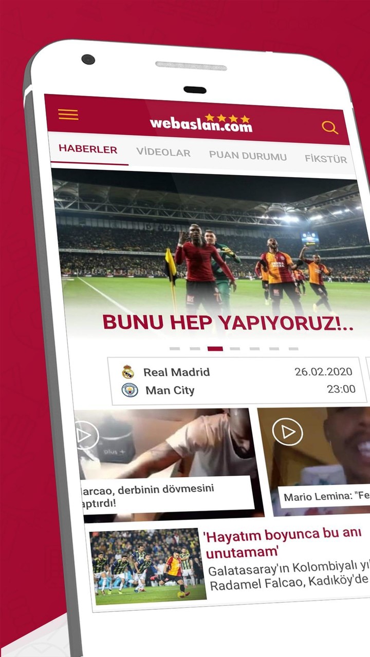 Webaslan - Galatasaray haberleri & Canlı Skor screenshot image 1_Popularmodapk.com