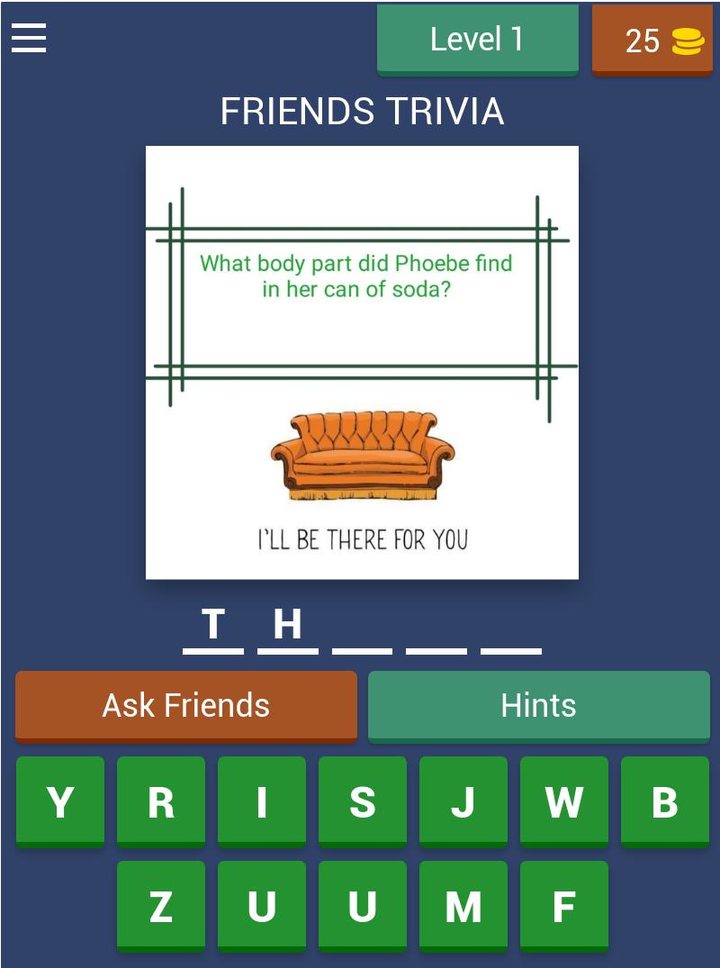 FRIENDS TRIVIA- The one with t screenshot image 5_Popularmodapk.com