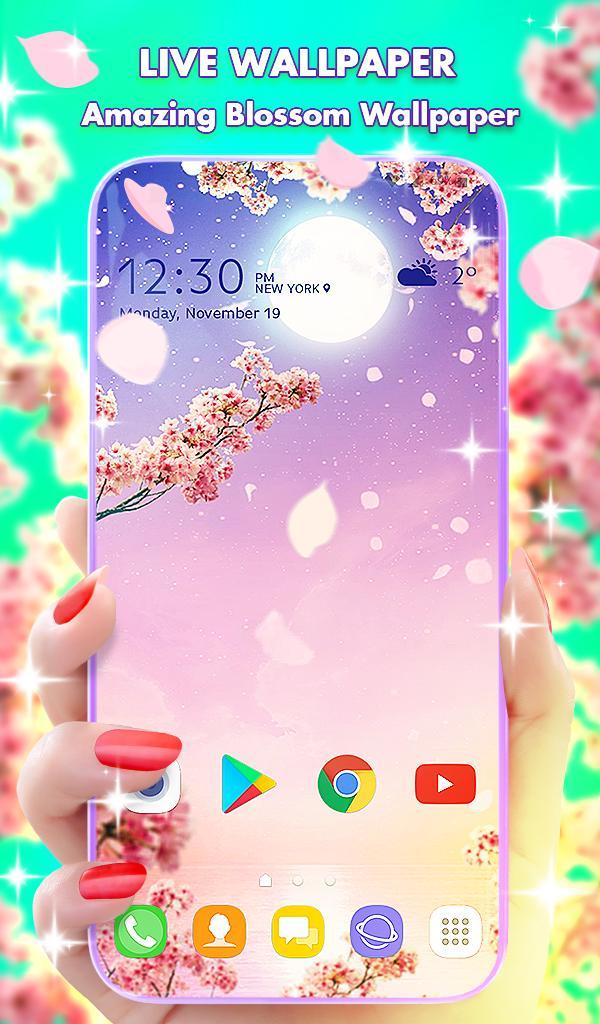 Sakura Live Wallpaper Theme screenshot image 3_Popularmodapk.com