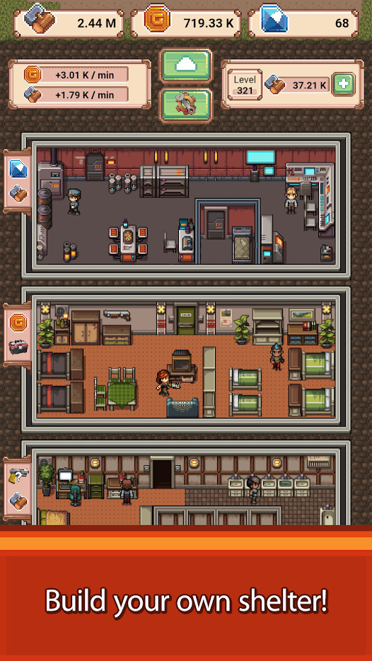 Idle Zombie Shelter: Build and Battle(Large currency) screenshot image 2_Popularmodapk.com