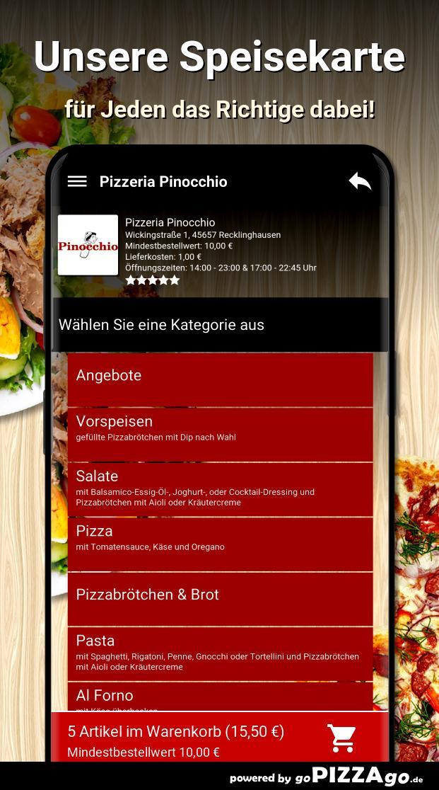 Pizzeria Pinocchio Recklinghau screenshot image 4_Popularmodapk.com
