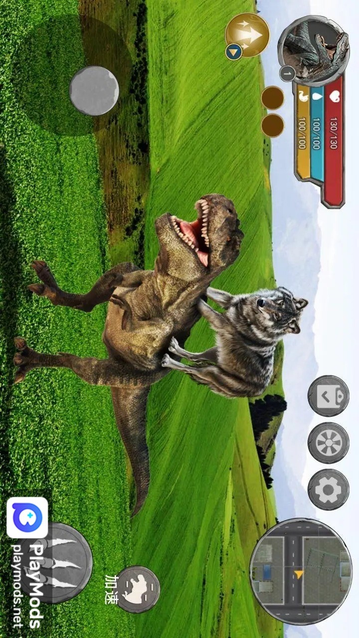 恐龙抗狼吞噬生存<span>(No Ads)</span> screenshot image 2_Popularmodapk.com