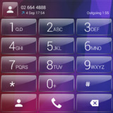 Dialer theme Polygon Glass100_rowtechapk.com