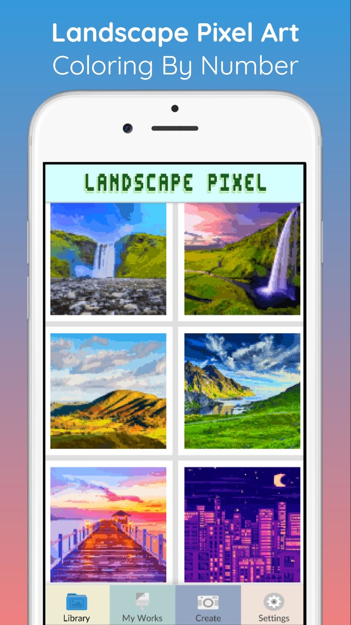 Landscape Pixel Art Coloring screenshot image 2_Popularmodapk.com