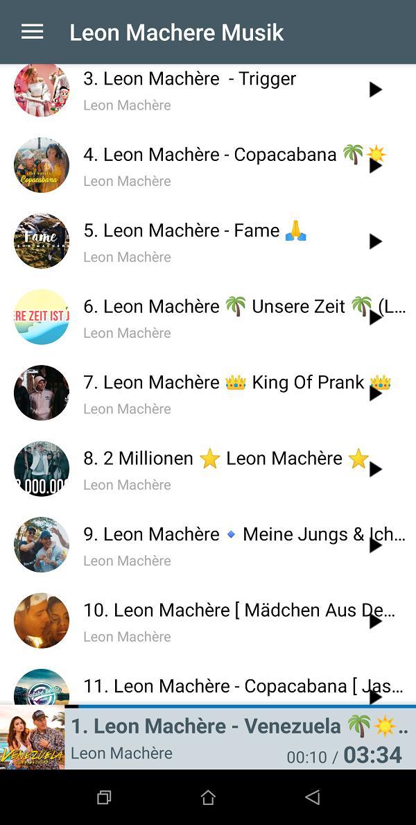 Leon Machere musik online screenshot image 8_Popularmodapk.com