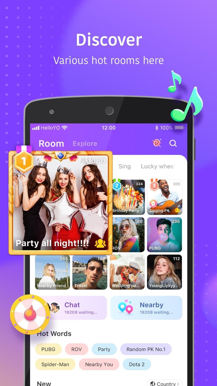 Hello Yo - Group Chat Rooms screenshot image 2_Popularmodapk.com