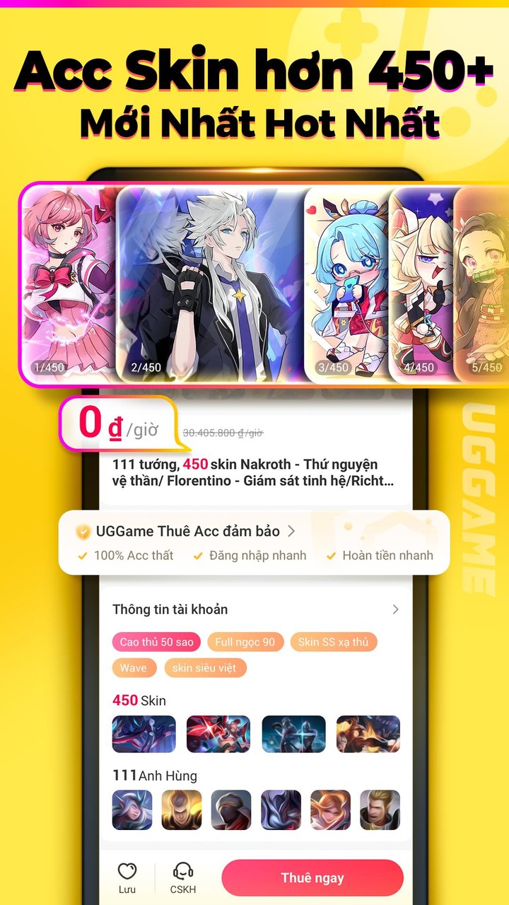 UGGAME- Thuê acc Game siêu rẻ screenshot image 3_Popularmodapk.com