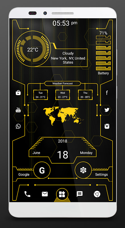 Futuristic Launcher 2, Applock screenshot image 8_Popularmodapk.com