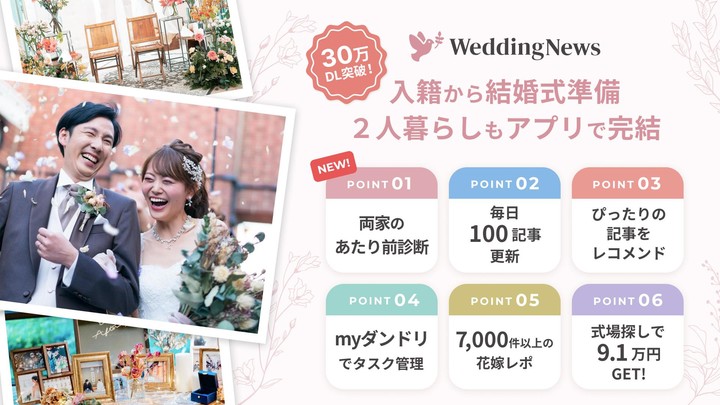 結婚・結婚式の準備情報アプリ-ウェディングニュース screenshot image 1_Popularmodapk.com