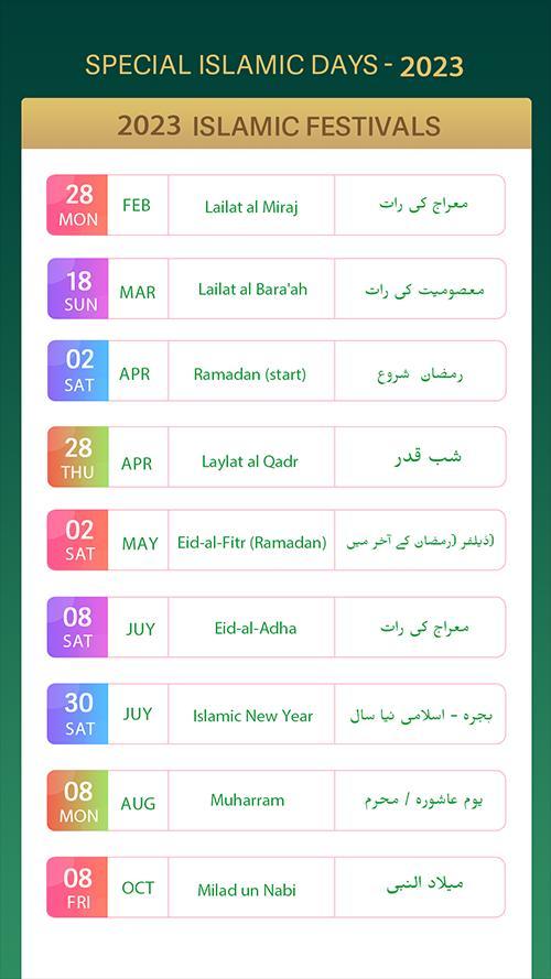 Urdu Calendar 2023 Islamic screenshot image 9_Popularmodapk.com