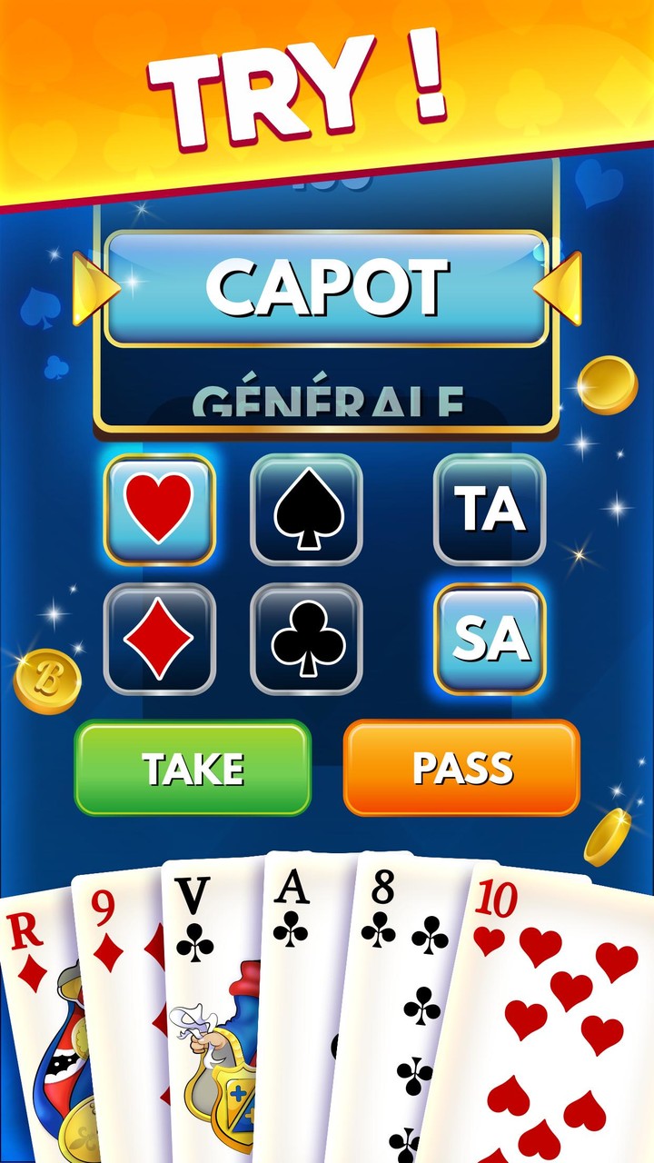 Belote & Coinche: le Défi screenshot image 3_Popularmodapk.com