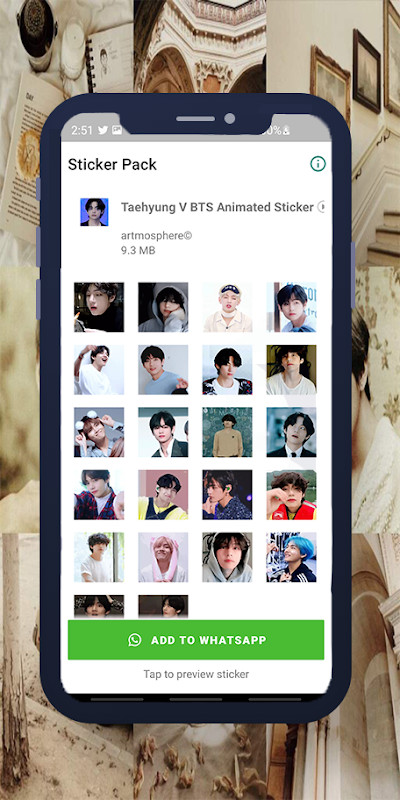 V BTS Animated WASticker screenshot image 2_Popularmodapk.com