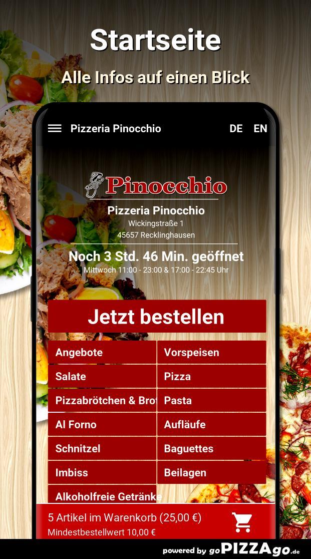 Pizzeria Pinocchio Recklinghau screenshot image 2_Popularmodapk.com