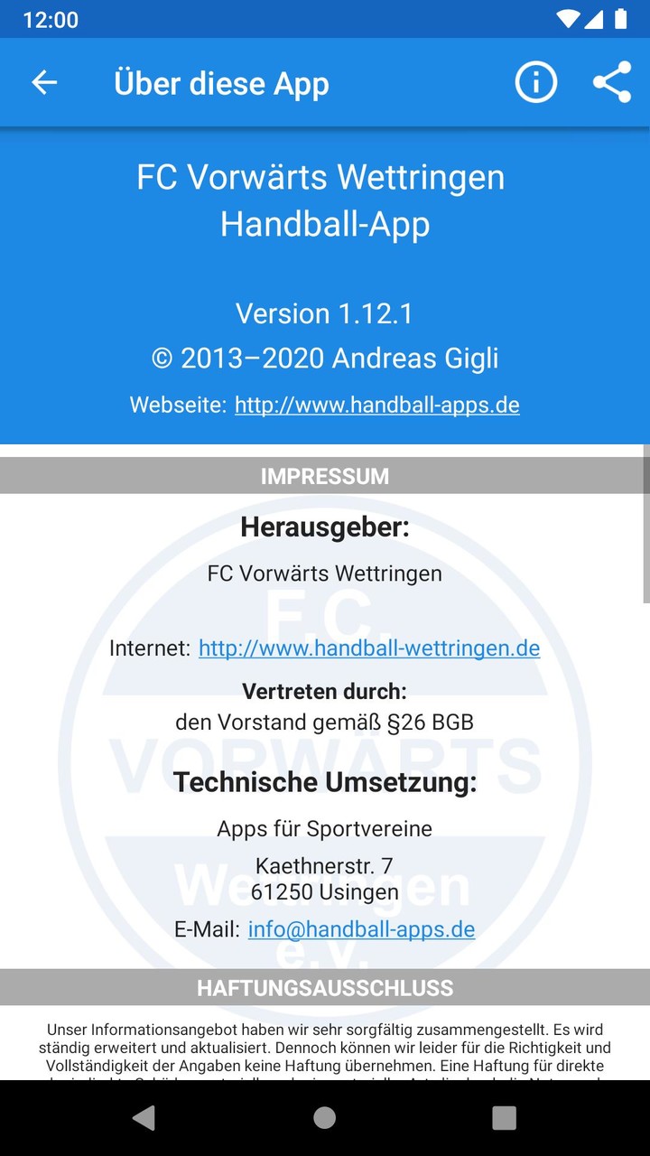 FC Vorwärts Wettringen Handball screenshot image 4_Popularmodapk.com