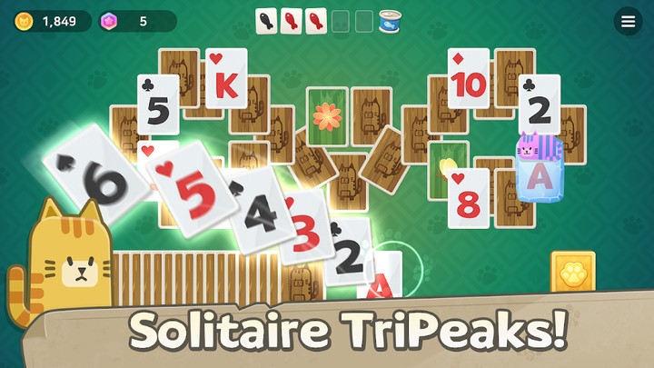 Solitaire Cat Islands-TriPeaks screenshot image 16_Popularmodapk.com