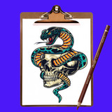How to Draw Easy Skull Tattoo1.3_rowtechapk.com