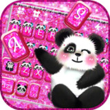 Hot Pink Panda keyboard Theme7.1.5_0329_rowtechapk.com