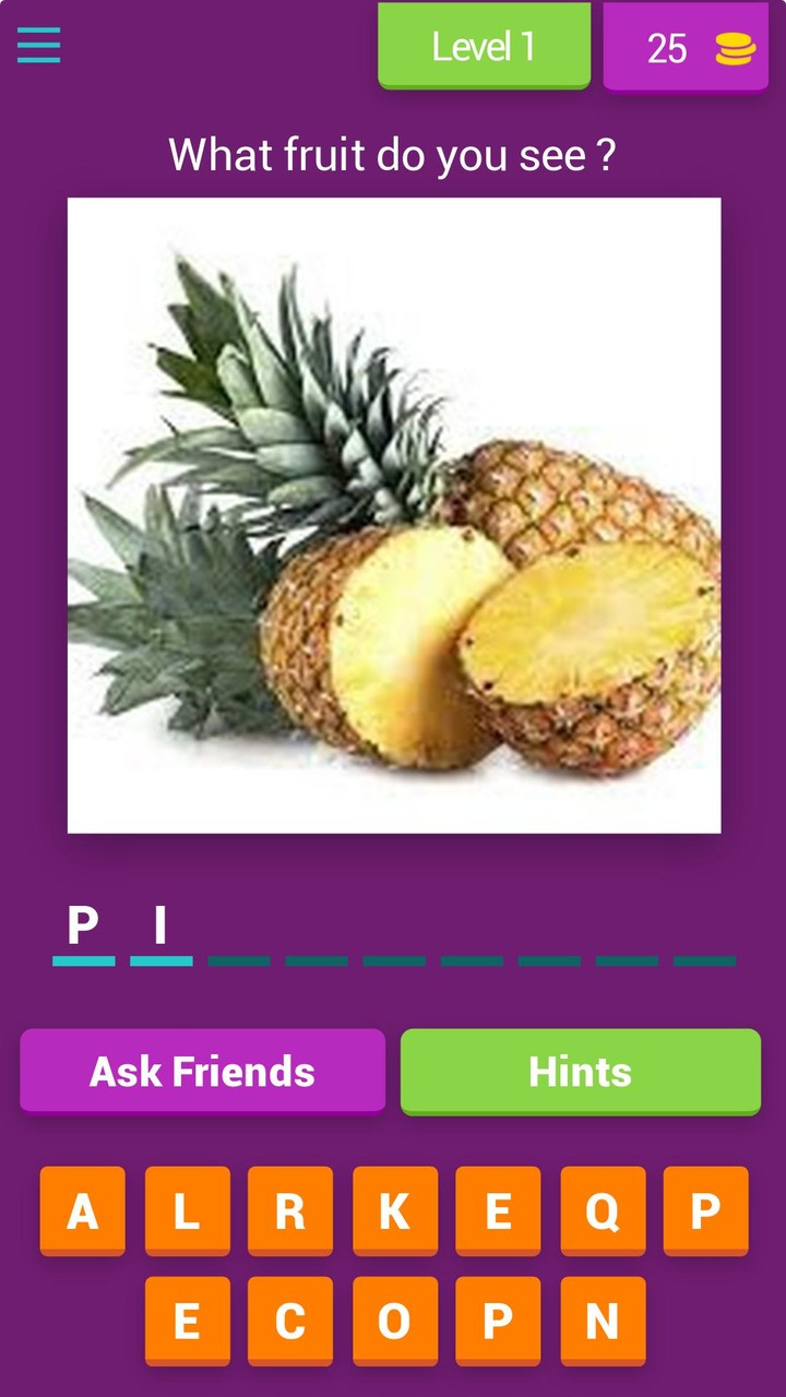 เกมทายภาพผลไม้ภาษาอังกฤษ screenshot image 1_Popularmodapk.com