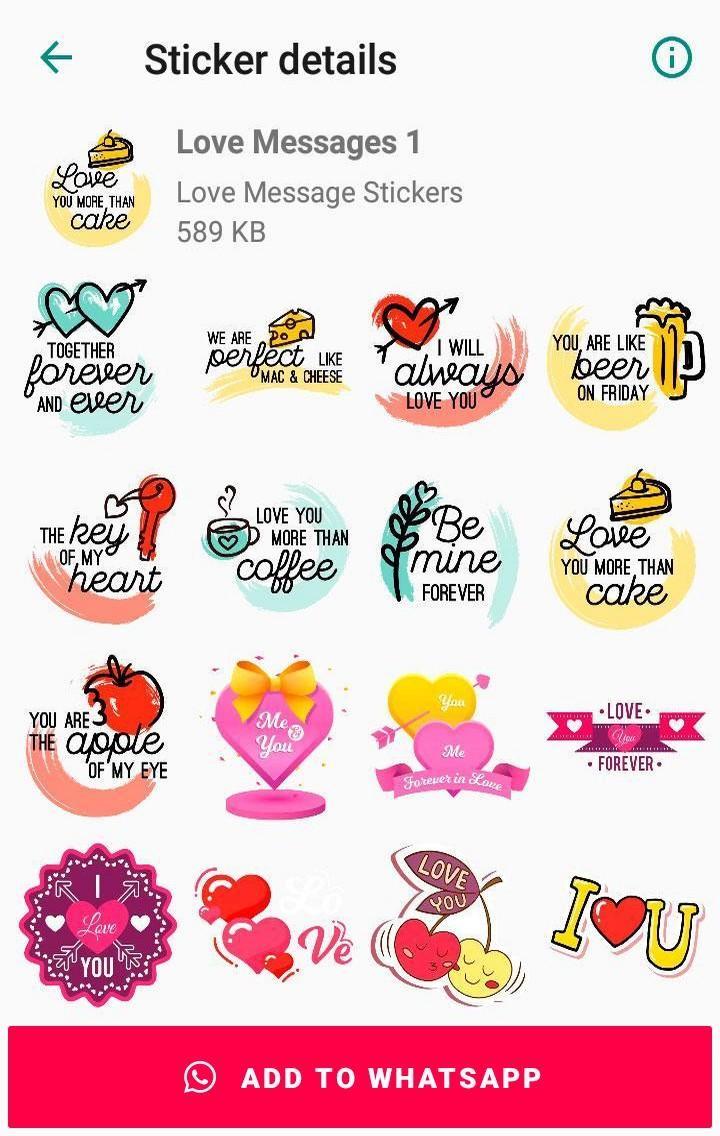 Romantic Love Stickers For Wha screenshot image 1_Popularmodapk.com