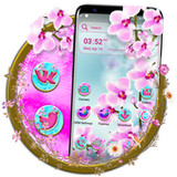 Pink Orchid Flower Theme1.2.0_rowtechapk.com