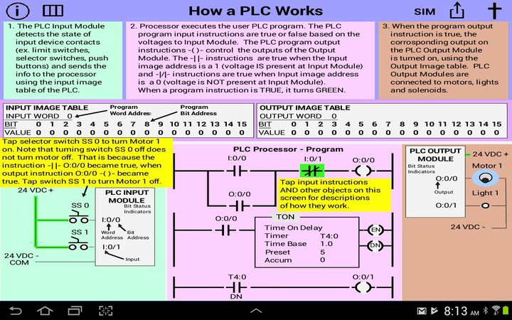 PLC Simulator, Mechatronics, PLC ladder Logic, PLC screenshot image 1_Popularmodapk.com