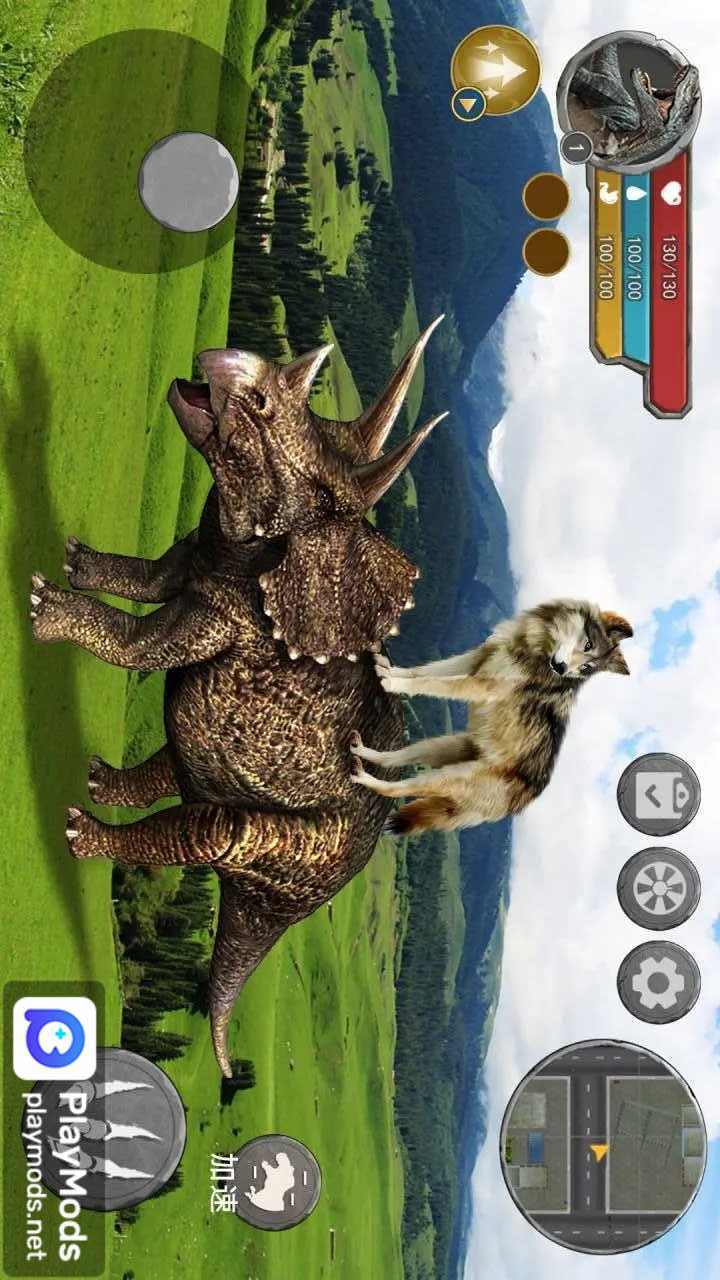 恐龙抗狼吞噬生存<span>(No Ads)</span> screenshot image 1_Popularmodapk.com