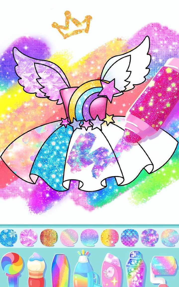 Coloring Glitter Princess screenshot image 2_Popularmodapk.com