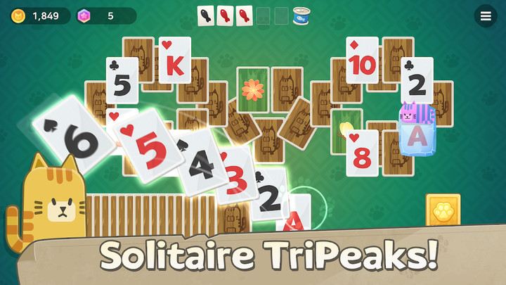 Solitaire Cat Islands-TriPeaks screenshot image 15_Popularmodapk.com