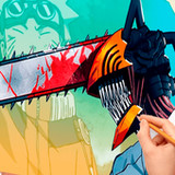 How to draw Chainsaw Man2_rowtechapk.com