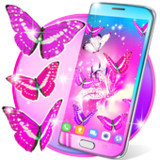 Pink butterfly live wallpaper22.6_rowtechapk.com