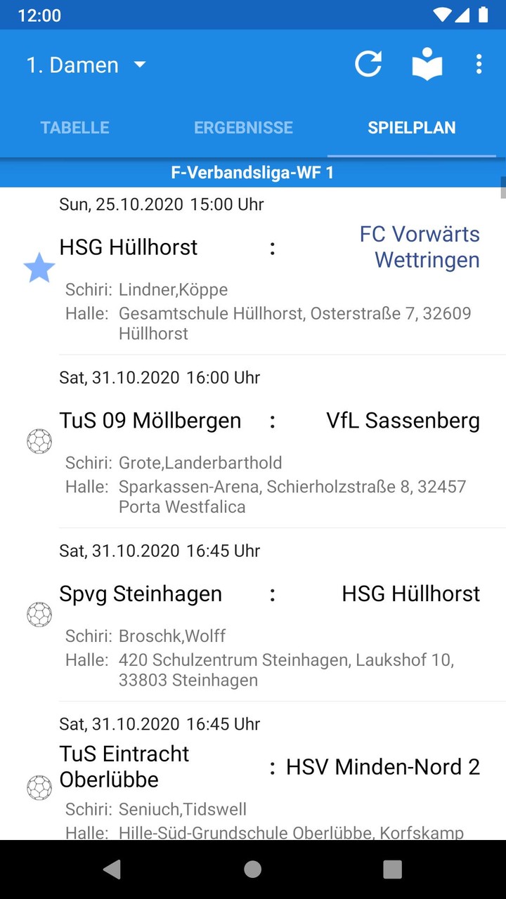 FC Vorwärts Wettringen Handball screenshot image 2_Popularmodapk.com