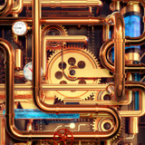 Cool Wallpapers and Keyboard - Steampunk Pipes5.0.32_rowtechapk.com