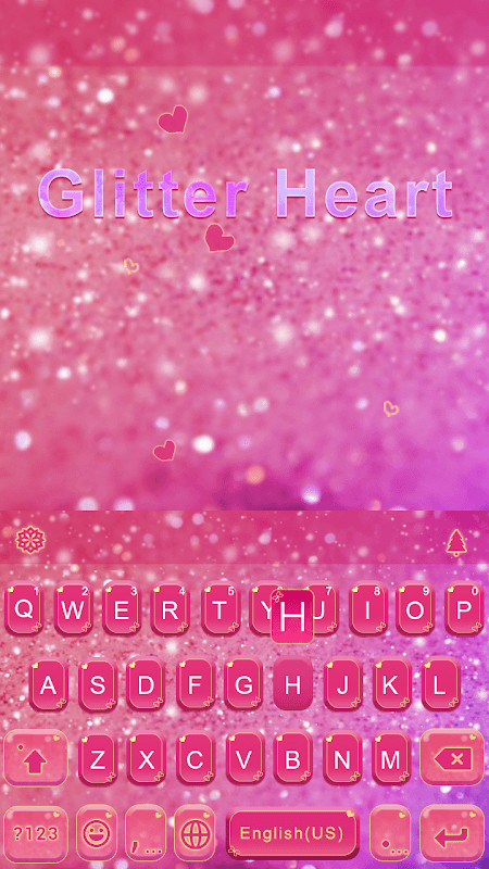 Glitterheart Keyboard Theme screenshot image 3_Popularmodapk.com