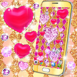 Golden diamond heart wallpaper20.5_rowtechapk.com