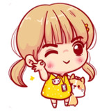 Cute Korean Chibi Girl Sticker3.0_rowtechapk.com