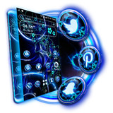 Dark Blue Fractal Theme Launcher1.2.0_rowtechapk.com