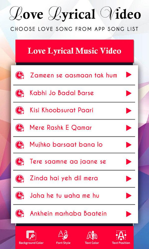 My Love Lyrical Video Maker screenshot image 4_Popularmodapk.com