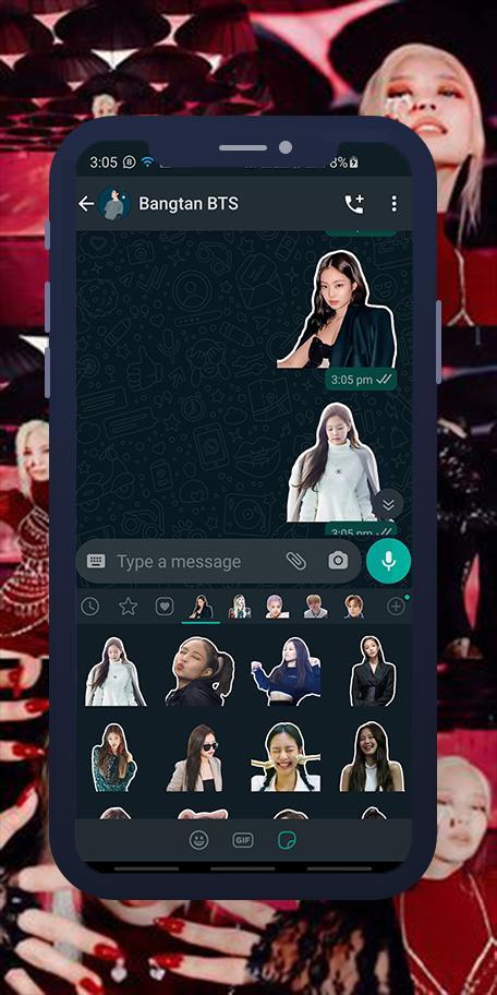 Jennie Blackpink WASticker screenshot image 6_Popularmodapk.com