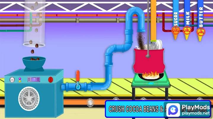 Desert DIY - Chocolate Factory<span>(Speed change)</span> screenshot image 1_Popularmodapk.com