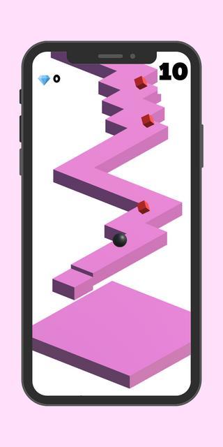 Zig Zag Ball - Classic Game screenshot image 2_Popularmodapk.com