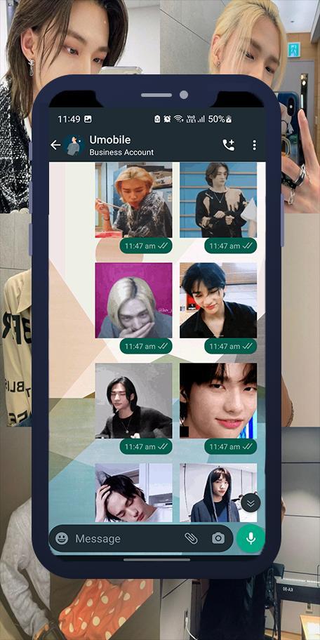 Hyunjin SKZ Animated WASticker screenshot image 3_Popularmodapk.com