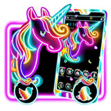 Neon Colorful Unicorn Theme1.3_rowtechapk.com