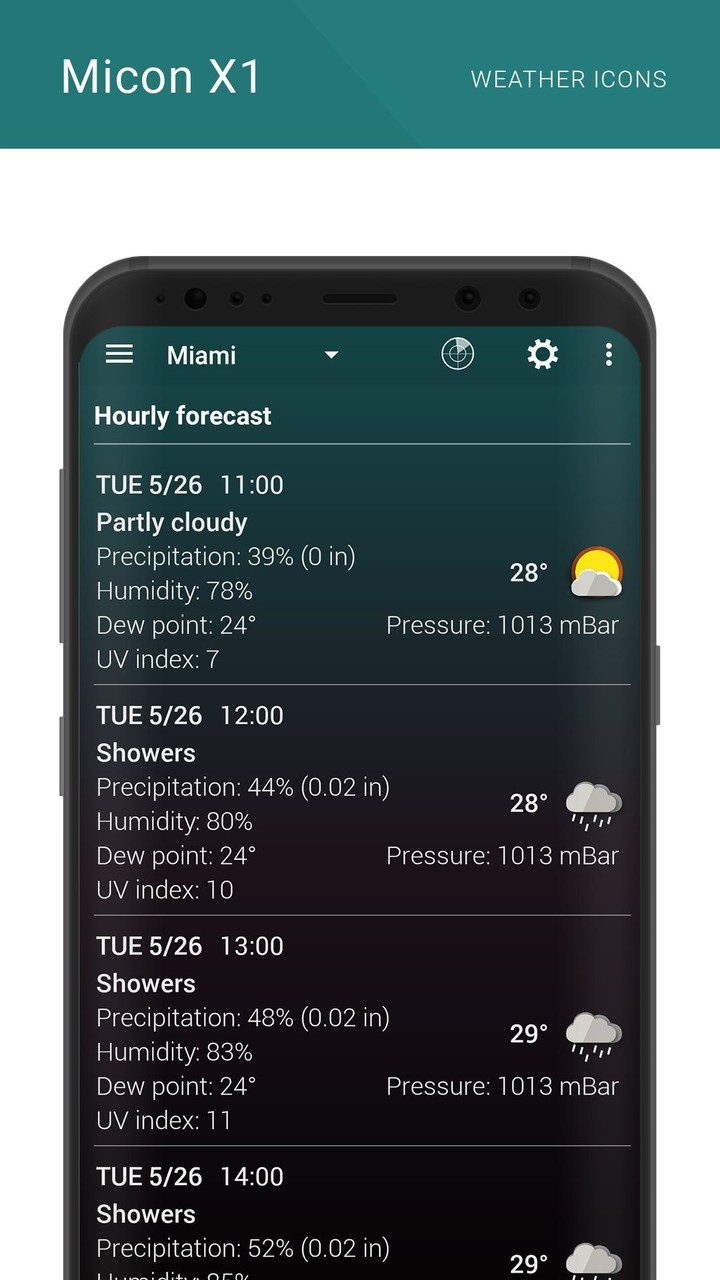 Micon X1 weather icon pack screenshot image 9_Popularmodapk.com